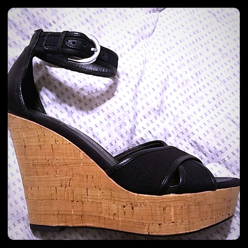 Franco Sarto Platform Wedge Sandals, Sz 6.5